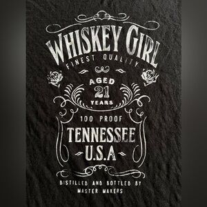 TORRID Whiskey Girl Classic Fit Black Crew Top